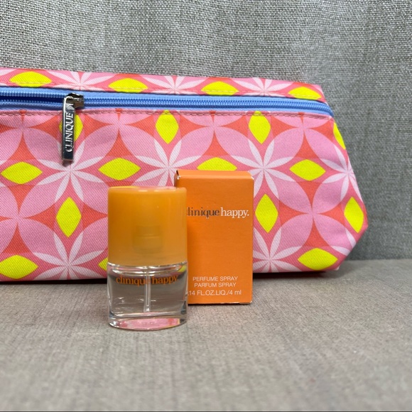 ❤️3 for $30❤️ CLINIQUE Makeup Bag and Happy Spray mini duo - Picture 10 of 10